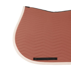 Manta de salto Equestro acolchoada Wave em tecido técnico Redwood / branco antigo Vermelho Manta de salto Equestro acolchoada Wave em tecido técnico Redwood / branco antigo Vermelho