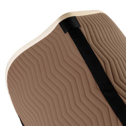 Manta de salto Equestro acolchoada Wave em tecido técnico Nogueira / branco antigo Castanho Manta de salto Equestro acolchoada Wave em tecido técnico Nogueira / branco antigo Castanho