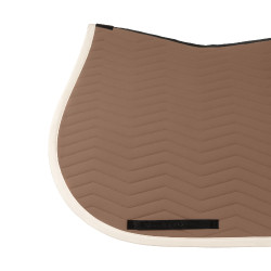 Manta de salto Equestro acolchoada Wave em tecido técnico Nogueira / branco antigo Castanho Manta de salto Equestro acolchoada Wave em tecido técnico Nogueira / branco antigo Castanho