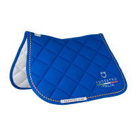 Manta de salto Equestro x FISE com debrum com a bandeira italiana Azul da Savoia