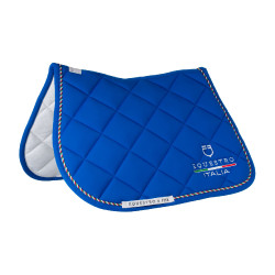 Manta de salto Equestro x FISE com debrum com a bandeira italiana Azul da Savoia