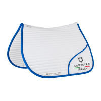 Manta de salto Equestro x FISE com logótipo bordado Branco / azul de Saboia