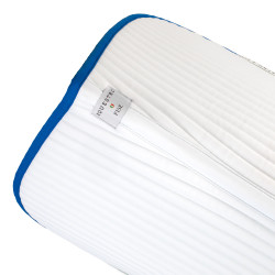 Manta de salto Equestro x FISE com logótipo bordado Branco / azul de Saboia Manta de salto Equestro x FISE com logótipo bordado Branco / azul de Saboia