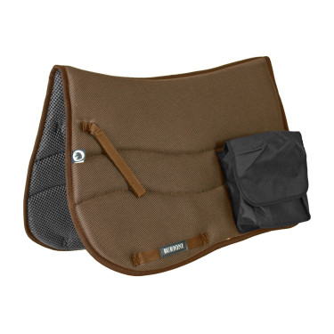 Manta de sela inglesa Burioni bolsos TT + Simpática Castanho