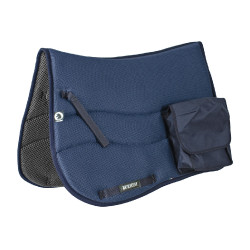 Manta de sela inglesa Burioni bolsos TT + Simpática Marinho Azul-marinho