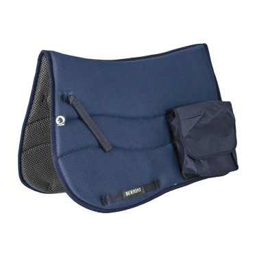 Manta de sela inglesa Burioni bolsos TT + Simpática Marinho Azul-marinho