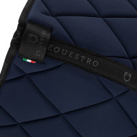 Manta de sela de salto Equestro em tecido técnico respirável Marinho / preto Azul Manta de sela de salto Equestro em tecido técnico respirável Marinho / preto Azul