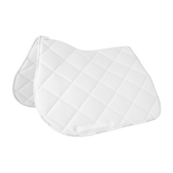 Manta de sela de salto Equestro em tecido técnico respirável Branco / branco