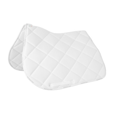 Manta de sela de salto Equestro em tecido técnico respirável Branco / branco