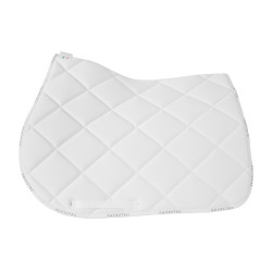 Manta de sela de salto Equestro em tecido técnico respirável Branco / branco