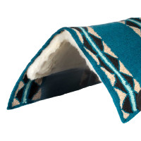 Tapete western Burioni de lã oferta para apresentação Azul