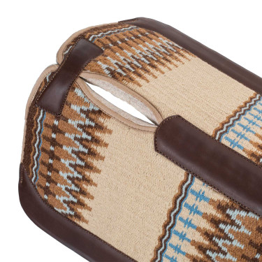 Tapa de sela western Pool’s contoured Bege / azul-claro