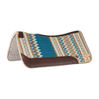 Tapa de sela western Pool’s contoured Azul / bege
