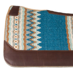 Tapa de sela western Pool’s contoured Azul / bege