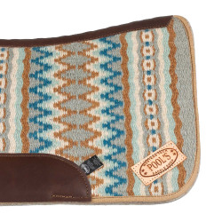 Tapa de sela western Pool’s contoured Azul / bege