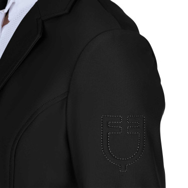 Casaco de concurso infantil Equestro corte slim três botões Preto