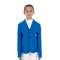 Casaco de concurso infantil unissexo Equestro x FISE de três botões Blazer marinho Azul-marinho