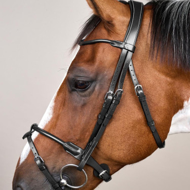 Bridão de couro redondo Working By Dy'on Preto Bridão de couro redondo Working By Dy'on Preto