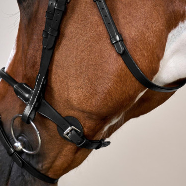 Bridão de couro redondo Working By Dy'on Preto Bridão de couro redondo Working By Dy'on Preto