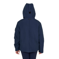 Casaco infantil unissex Equestro impermeável e corta-vento em nylon Blazer marinho Azul-marinho