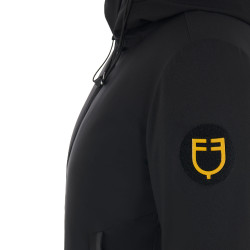 Casaco infantil unissex Equestro impermeável e corta-vento em nylon Preto