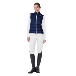 Colete feminino sem mangas Equestro x FISE corte slim Blazer marinho Azul-marinho