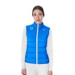 Colete feminino sem mangas Equestro x FISE corte slim Azul da Savoia Colete feminino sem mangas Equestro x FISE corte slim Azul da Savoia