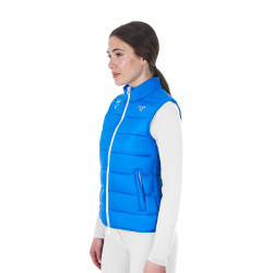 Colete feminino sem mangas Equestro x FISE corte slim Azul da Savoia Colete feminino sem mangas Equestro x FISE corte slim Azul da Savoia