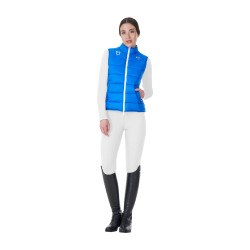 Colete feminino sem mangas Equestro x FISE corte slim Azul da Savoia Colete feminino sem mangas Equestro x FISE corte slim Azul da Savoia
