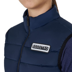 Colete sem mangas para menina Equestro em nylon técnico Blazer marinho Azul-marinho