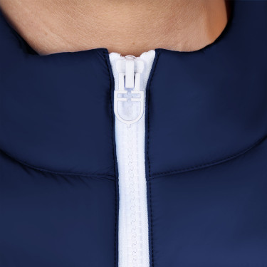 Colete masculino sem mangas Equestro x FISE, corte slim Blazer marinho Azul-marinho