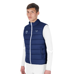Colete masculino sem mangas Equestro x FISE, corte slim Blazer marinho Azul-marinho