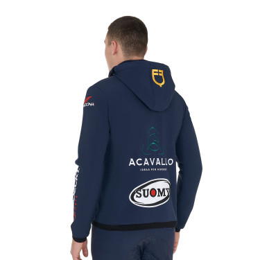 Casaco Softshell masculino Equestro New Style Multilogo Blazer marinho Azul-marinho