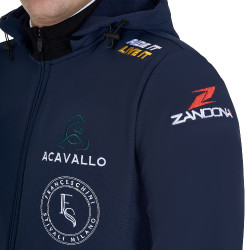 Casaco Softshell masculino Equestro New Style Multilogo Blazer marinho Azul-marinho