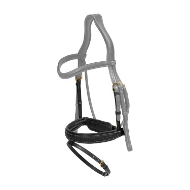 Muserola média entrançada com fecho pull-back Dy'on Preto