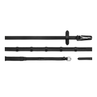 Rendas em borracha 5/8" coleção Dy'on Working com passadores em couro e mosquetão Preto Rendas em borracha 5/8" coleção Dy'on Working com passadores em couro e mosquetão Preto