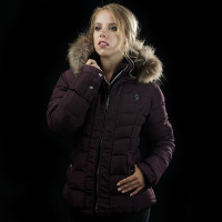 Parka feminina RAUMA Flags & Cup Ameixa