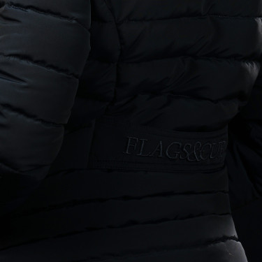 Parka feminina RAUMA Flags & Cup Preto