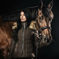 Parka feminina VAASA Flags & Cup  Cinzento-acastanhado Castanho