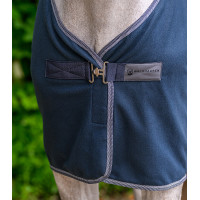 Manta polar econômica Waldhausen com tiras cruzadas Preto