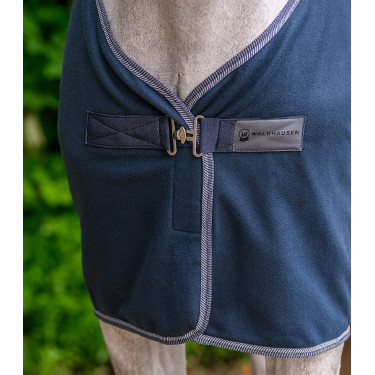 Manta polar econômica Waldhausen com tiras cruzadas Azul noturno