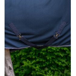 Manta polar econômica Waldhausen com tiras cruzadas Azul noturno