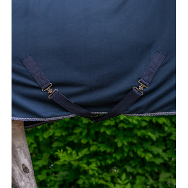 Manta polar econômica Waldhausen com tiras cruzadas Azul noturno