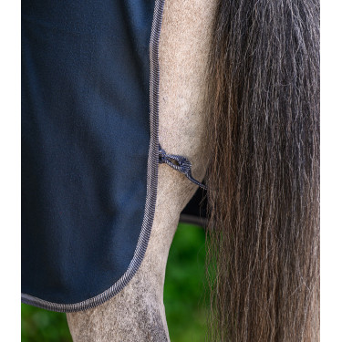 Manta polar econômica Waldhausen com tiras cruzadas Azul noturno