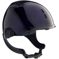 Capacete de equitação Naca Gravity XP Preto ônix brilhante / ouro rosa