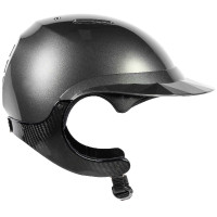 Capacete de equitação Naca Gravity XP Preto ônix brilhante / ouro rosa