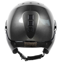 Capacete de equitação Naca Gravity XP Grafite brilhante / preto Cinzento