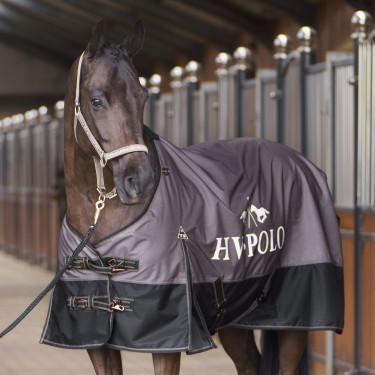 Manta de paddock HV Polo Essential 200g 600D Pedra Cinzento Manta de paddock HV Polo Essential 200g 600D Pedra Cinzento