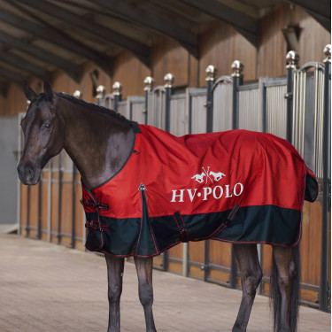 Manta de paddock HV Polo Essential 200g 600D Rosa vermelha Manta de paddock HV Polo Essential 200g 600D Rosa vermelha