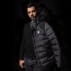 Herrenparka QUEBEC Flags & Cup Cinza mesclado / preto Cinzento Herrenparka QUEBEC Flags & Cup Cinza mesclado / preto Cinzento